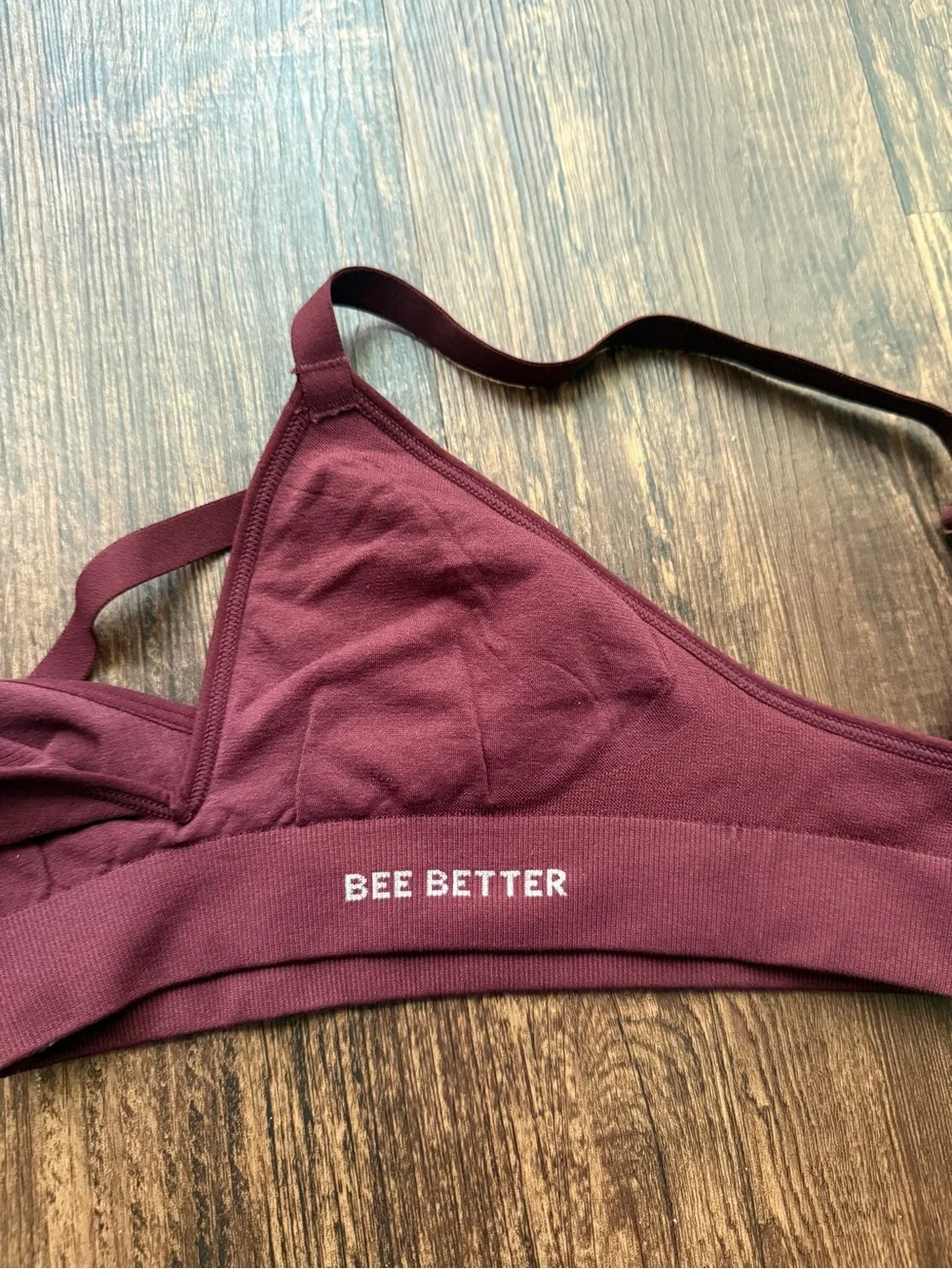 Bombas Women’s Burgundy Red Seamless Triangle Bralette - Size XS/S
